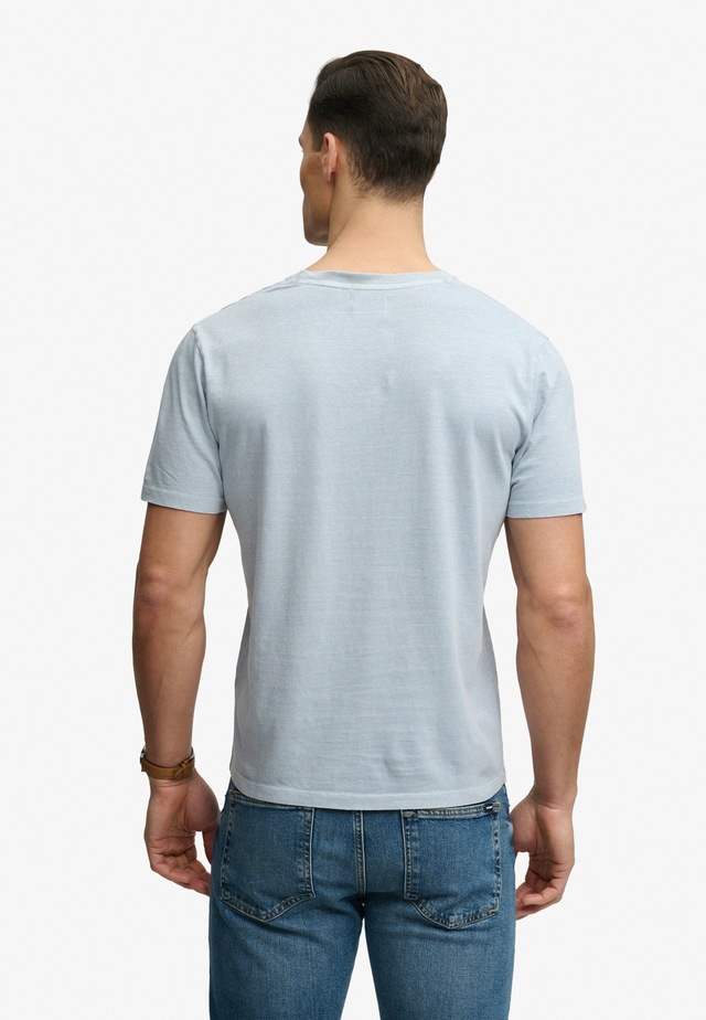 Superdry Rundhalsshirt »CLASSIC COTTON LINEN VEE« Baumwollmischung, relaxed fit aus luftig leichtem Baumwoll-Leinen-Mix