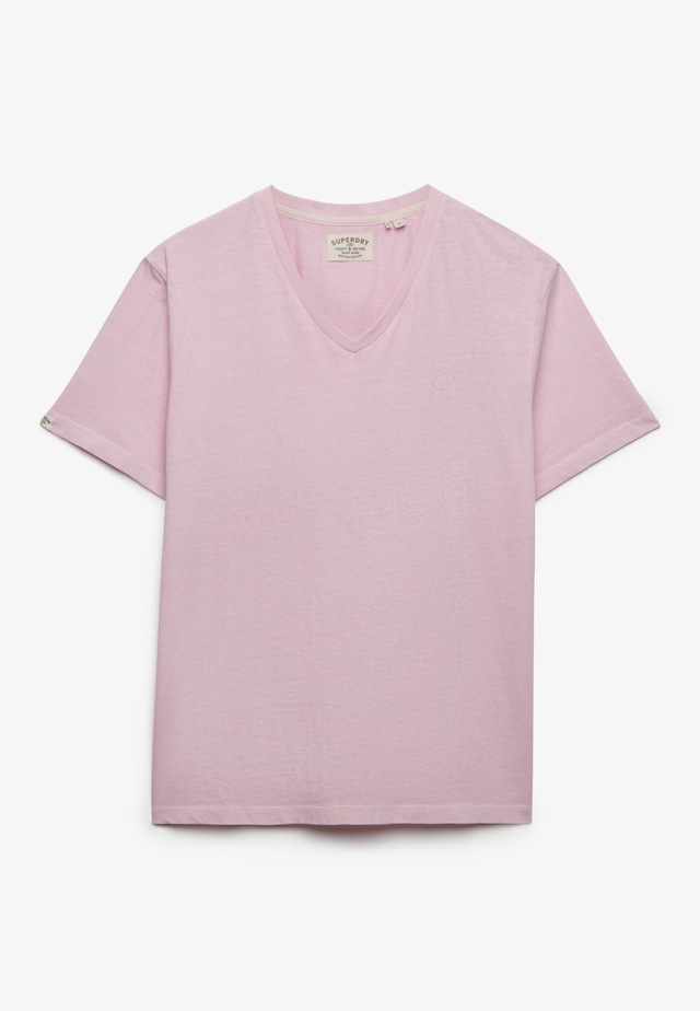 Superdry Rundhalsshirt »CLASSIC COTTON LINEN VEE« Baumwollmischung, relaxed fit aus luftig leichtem Baumwoll-Leinen-Mix