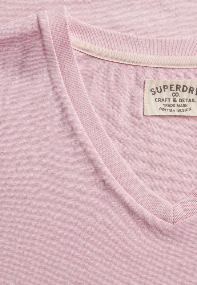 Superdry Rundhalsshirt »CLASSIC COTTON LINEN VEE« Baumwollmischung, relaxed fit aus luftig leichtem Baumwoll-Leinen-Mix
