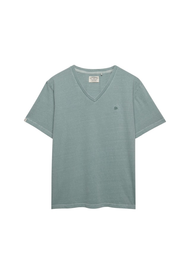 Superdry Rundhalsshirt »CLASSIC COTTON LINEN VEE« Baumwollmischung, relaxed fit aus luftig leichtem Baumwoll-Leinen-Mix