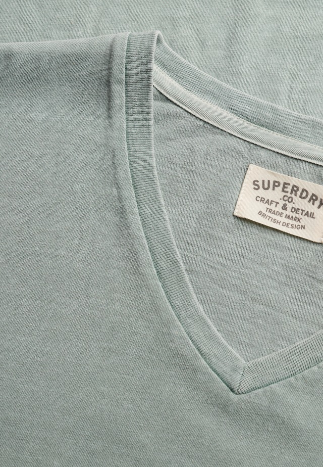 Superdry Rundhalsshirt »CLASSIC COTTON LINEN VEE« Baumwollmischung, relaxed fit aus luftig leichtem Baumwoll-Leinen-Mix