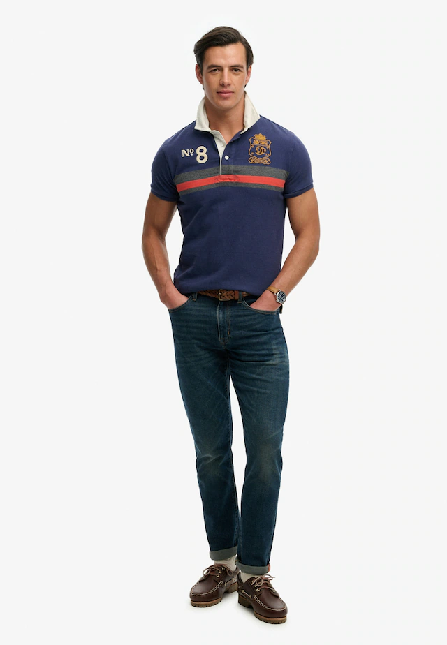 Superdry Poloshirt »DOUBLE EMBLEM JERSEY SS RUGBY« im angesagten Rugby Stil