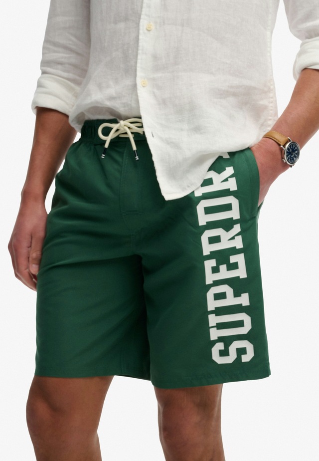 Superdry Badeshorts »LOGO 19 BOARDSHORT« lockere Passform, bedruckte Optik, aus Polyester