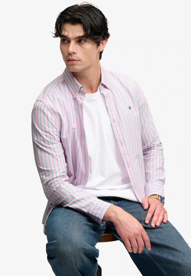 Superdry Langarmhemd »PREPPY OXFORD L/S SHIRT« Baumwolle, regular fit