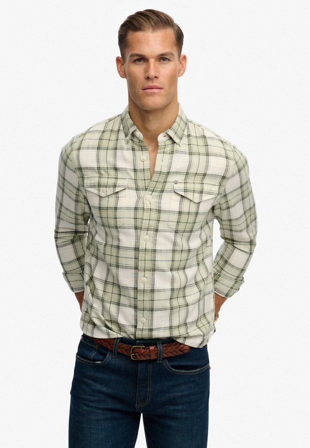 Superdry Langarmhemd »MERCHANT LITE CHECK SHIRT« mit Knopfleiste, aus Baumwolle, Regular Fit, kariertes Design