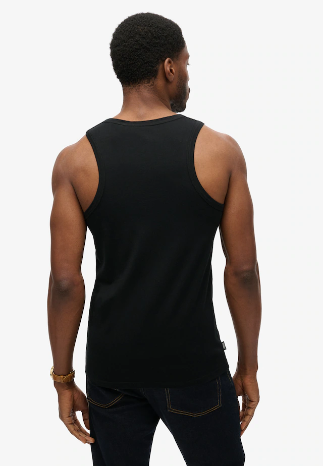 Superdry Tanktop »ESSENTIAL LOGO VEST UB« mit Markenlabel, aus Baumwolle und Single Jersey, Slim Fit, ärmellos