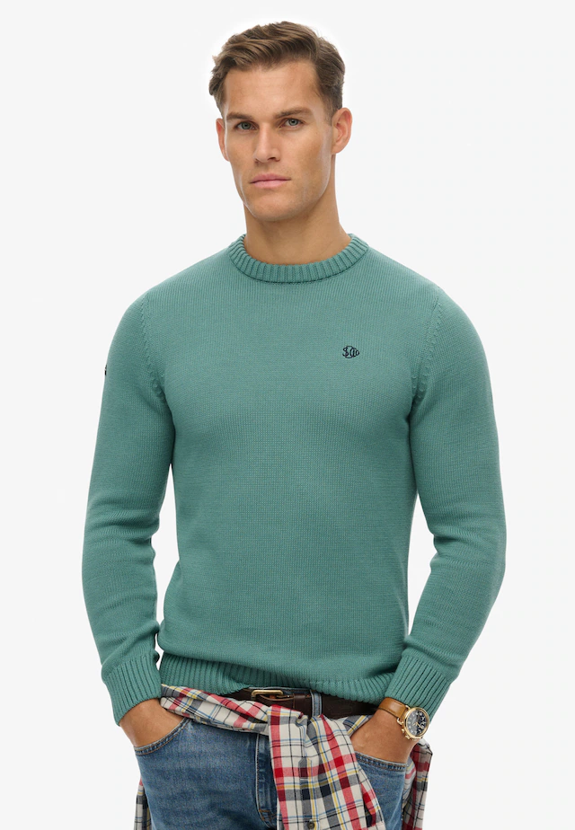 Superdry Strickpullover »PREPPY COTTON JUMPER« Baumwolle, regular fit