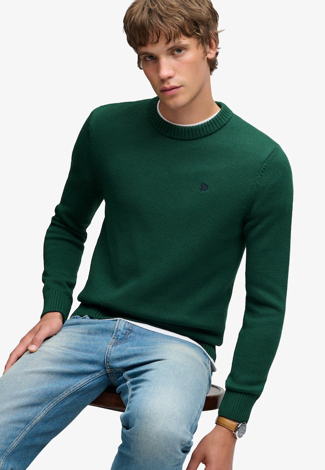 Superdry Strickpullover »PREPPY COTTON JUMPER« Baumwolle, regular fit