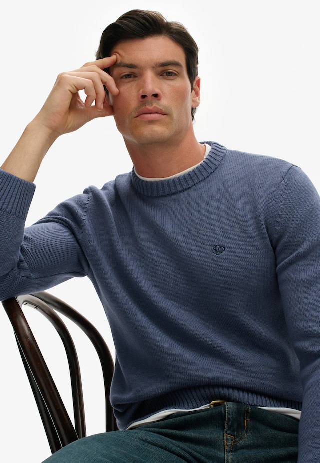 Superdry Strickpullover »PREPPY COTTON JUMPER« Baumwolle, regular fit