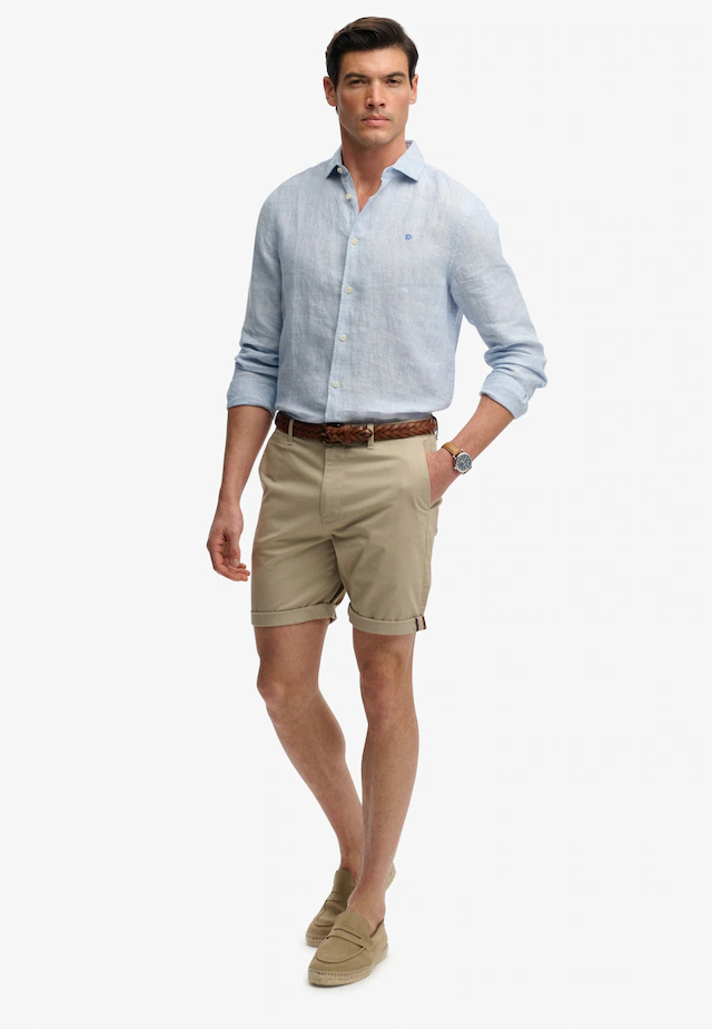 Superdry Chinoshorts »PREMIUM REGULAR CHINO SHORT« aus Baumwollmischung mit Elasthan, Relaxed Fit, unifarben, knielang