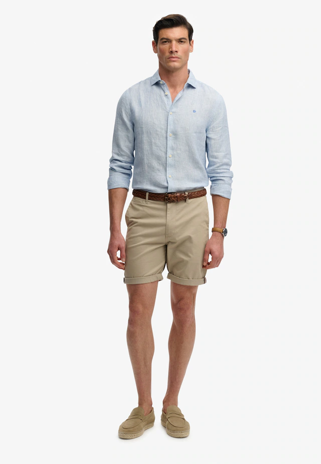Superdry Chinoshorts »PREMIUM REGULAR CHINO SHORT« aus Baumwollmischung mit Elasthan, Relaxed Fit, unifarben, knielang