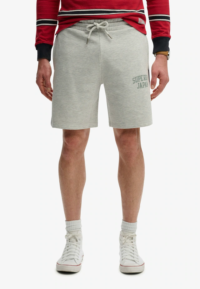 Superdry Sweatshorts »ATH ESS SHORT« aus Baumwolle und Polyester, Loose Fit, mit Tunnelzug, melierte Optik