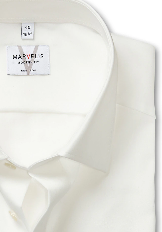 MARVELIS Langarmhemd modern fit, Businesshemd, bügelfrei, New-Kentkragen