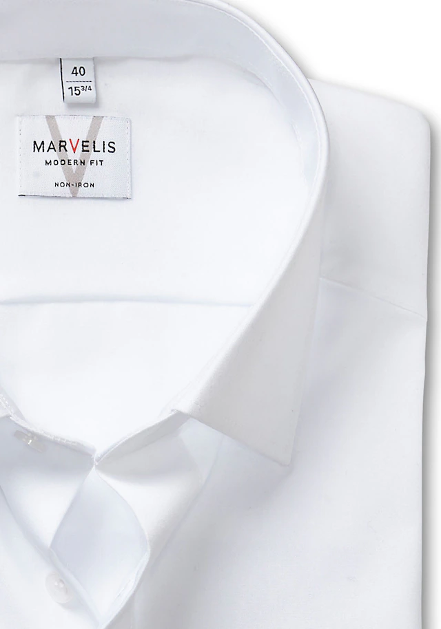 MARVELIS Langarmhemd modern fit, Businesshemd, bügelfrei, New-Kentkragen