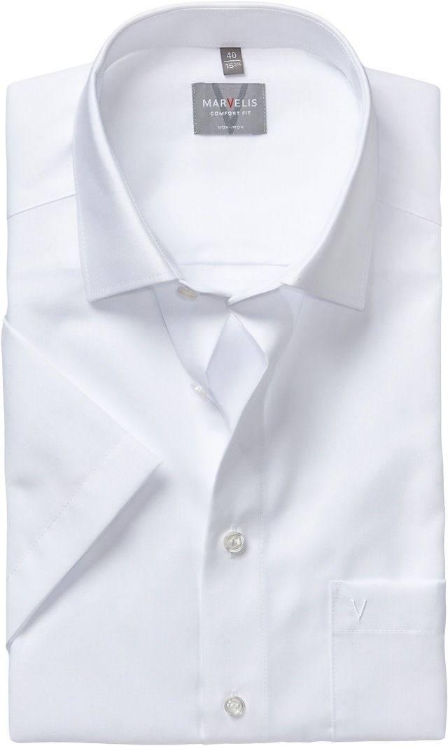 MARVELIS Kurzarmhemd Businesshemd, New-Kentkragen, comfort fit