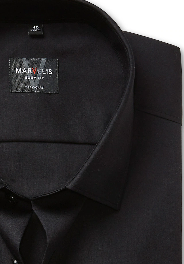 MARVELIS Langarmhemd New York Kentkragen, Businesshemd, körpernah, extra langer Arm