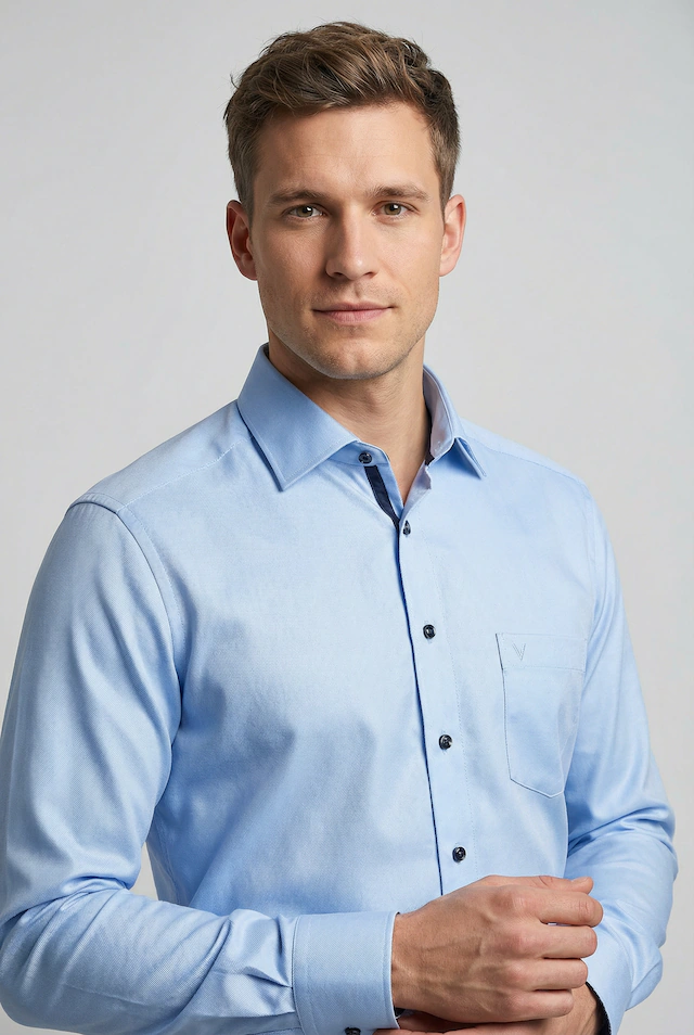 MARVELIS Langarmhemd Businesshemd, New-Kentkragen, modern fit
