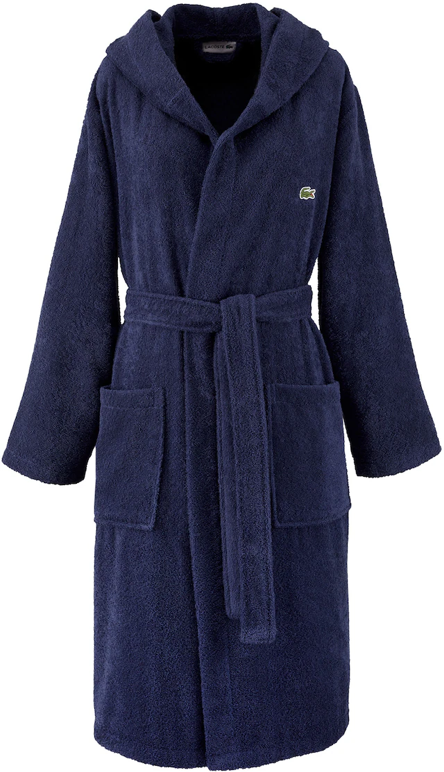 Lacoste Bademantel »LOPEN« 1 Stk. mit gesticktem Logo Krokodil, 100& Baumwolle