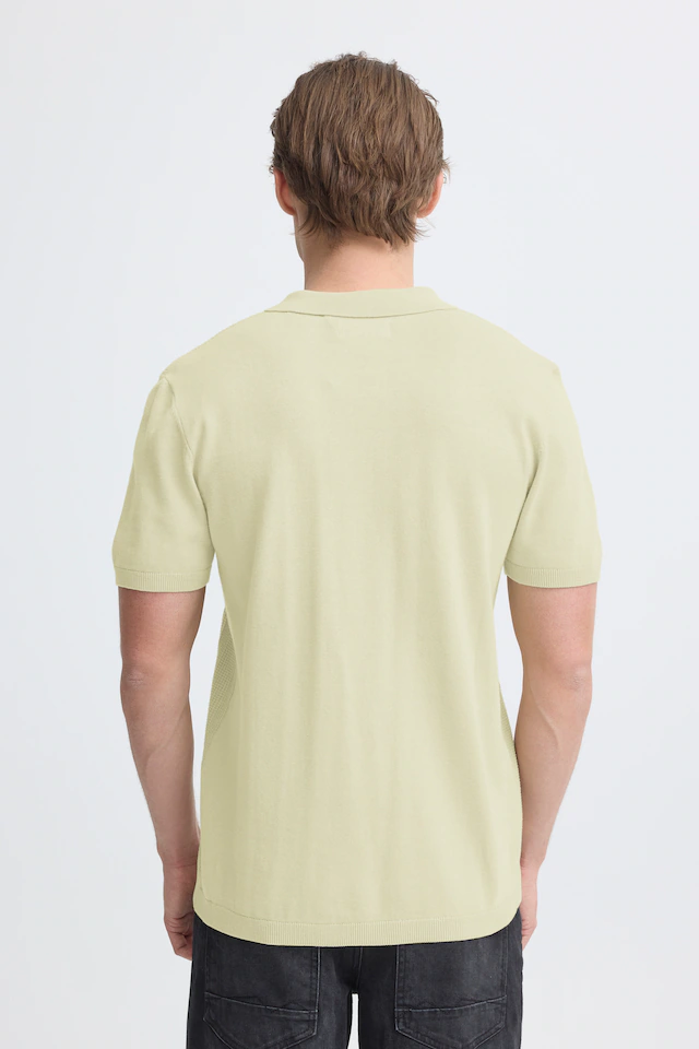 Blend Polokragenpullover »BHBARON SPLIT POLO PPNOOS« aus Baumwolle, Regular Fit, unifarben, Kurzarm, mit V-Ausschnitt