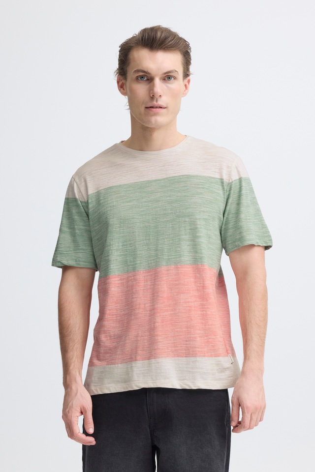 Blend T-Shirt »BHKEITH BLOCK S/S TEE« aus Single Jersey, Regular Fit, mit Rundhalsausschnitt