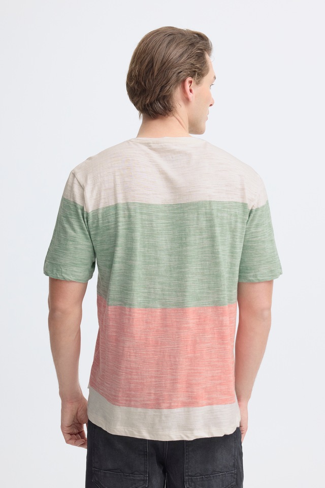 Blend T-Shirt »BHKEITH BLOCK S/S TEE« aus Single Jersey, Regular Fit, mit Rundhalsausschnitt
