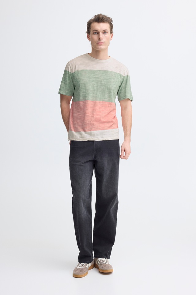 Blend T-Shirt »BHKEITH BLOCK S/S TEE« aus Single Jersey, Regular Fit, mit Rundhalsausschnitt