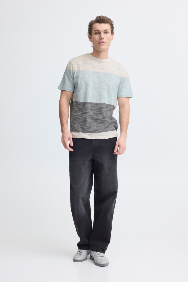 Blend T-Shirt »BHKEITH BLOCK S/S TEE« aus Single Jersey, Regular Fit, mit Rundhalsausschnitt
