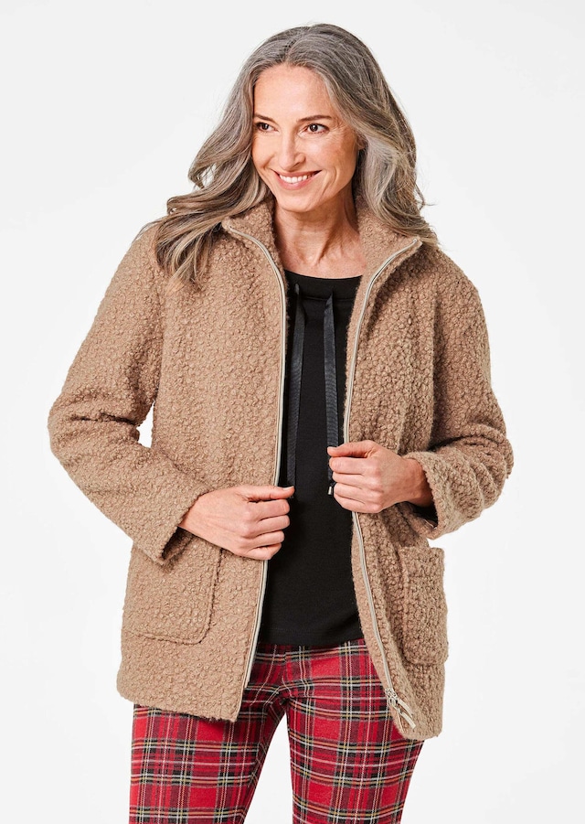 GOLDNER Blouson »Kurzgröße Stilvolle Kurzjacke mit Stehkragen« mit 2 aufgesetzten Taschen