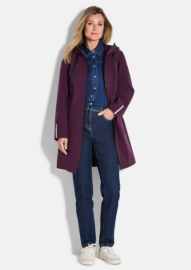 GOLDNER Funktionsjacke »Wetterfeste Regenjacke mit Kapuze« 2-Wege-Reißverschluss
