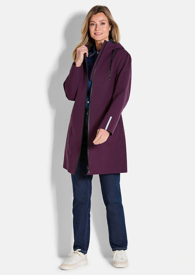 GOLDNER Funktionsjacke »Wetterfeste Regenjacke mit Kapuze« 2-Wege-Reißverschluss