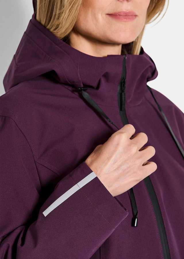 GOLDNER Funktionsjacke »Wetterfeste Regenjacke mit Kapuze« 2-Wege-Reißverschluss