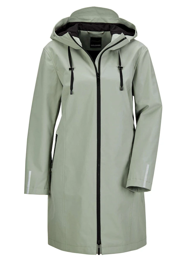 GOLDNER Funktionsjacke »Wetterfeste Regenjacke mit Kapuze« 2-Wege-Reißverschluss