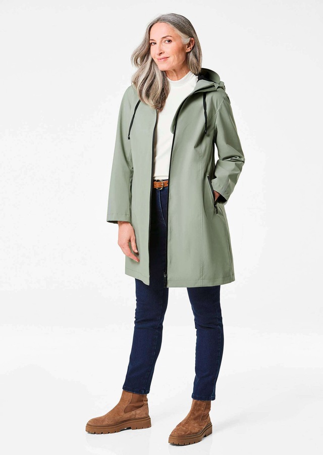 GOLDNER Funktionsjacke »Wetterfeste Regenjacke mit Kapuze« 2-Wege-Reißverschluss