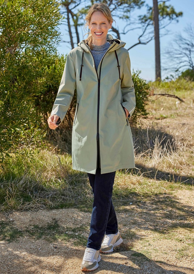 GOLDNER Funktionsjacke »Wetterfeste Regenjacke mit Kapuze« 2-Wege-Reißverschluss