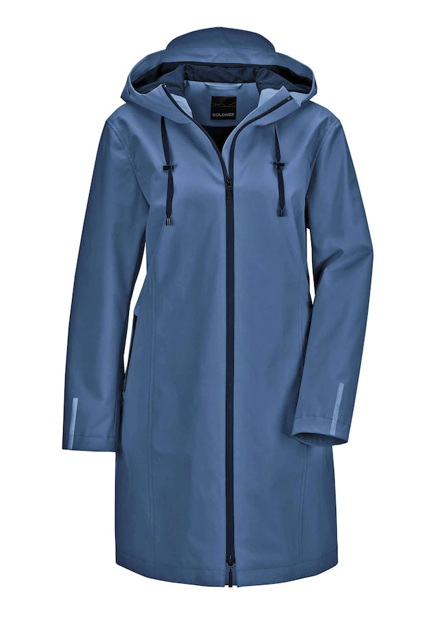 GOLDNER Funktionsjacke »Wetterfeste Regenjacke mit Kapuze« 2-Wege-Reißverschluss