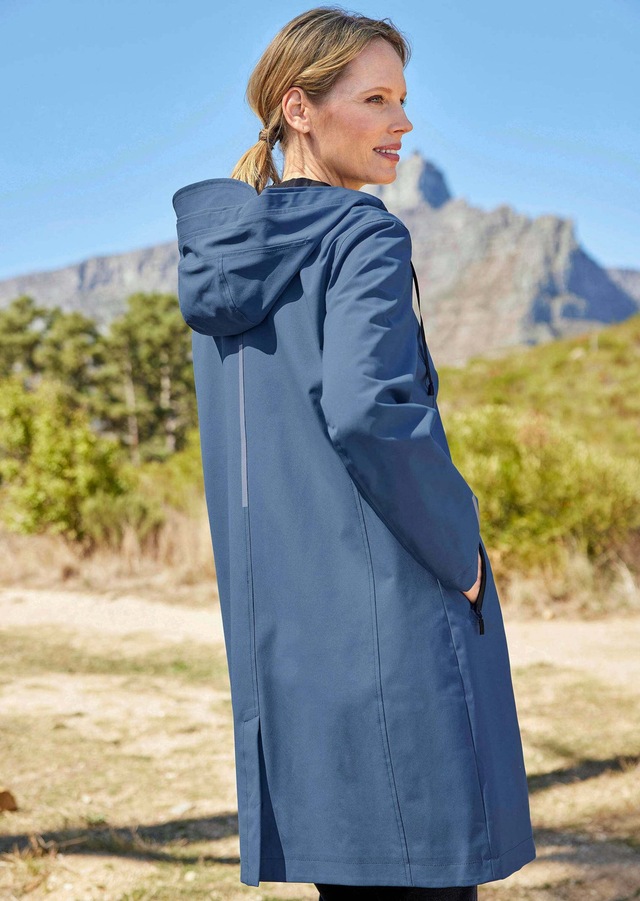 GOLDNER Funktionsjacke »Wetterfeste Regenjacke mit Kapuze« 2-Wege-Reißverschluss