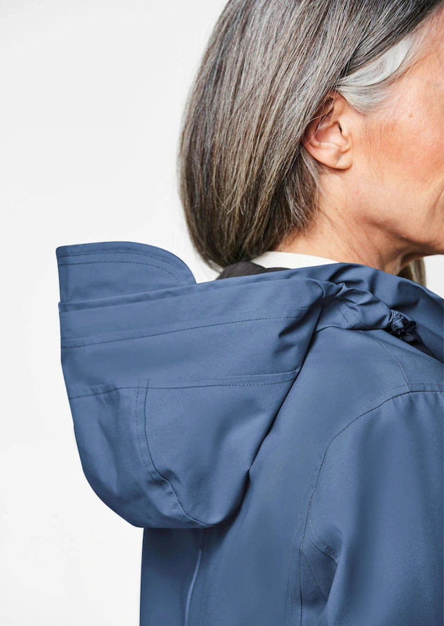 GOLDNER Funktionsjacke »Wetterfeste Regenjacke mit Kapuze« 2-Wege-Reißverschluss