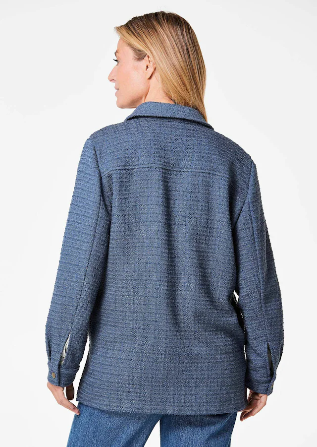 GOLDNER Hemdbluse »Hemdjacke« Seitennahtschlitze