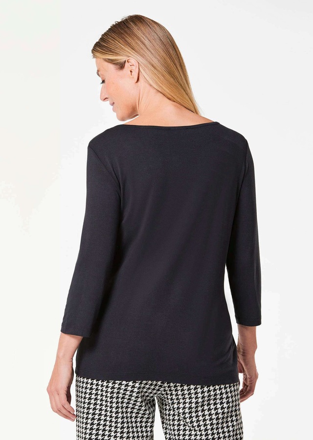 GOLDNER Print-Shirt »Kurzgröße Shirt« stretchbequemer Viskosejersey