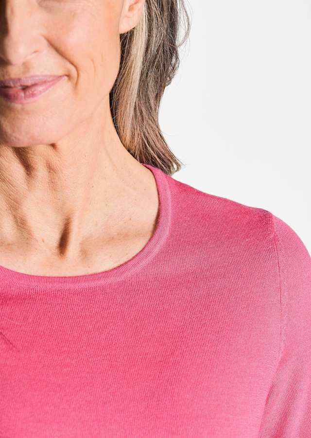 GOLDNER Strickpullover »Kurzgröße Klassisches Merinowollshirt, Rundhals« Rippenbündchen