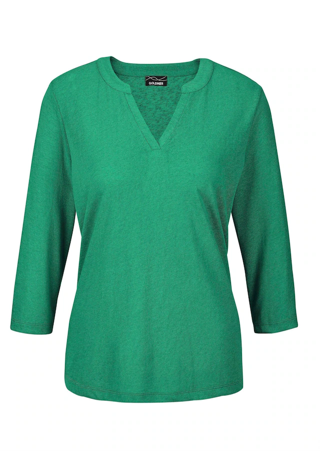 GOLDNER Kurzarmshirt »Kurzgröße Modisches 3/4-Arm-Oberteil« Formblende
