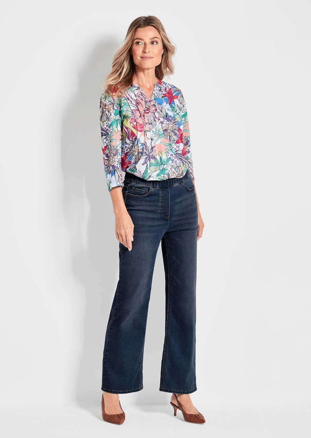 GOLDNER Stretch-Jeans »Kurzgröße Bequeme Jeanshose VERA« runde Eingriffstaschen