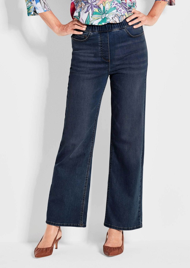 GOLDNER Stretch-Jeans »Kurzgröße Bequeme Jeanshose VERA« runde Eingriffstaschen