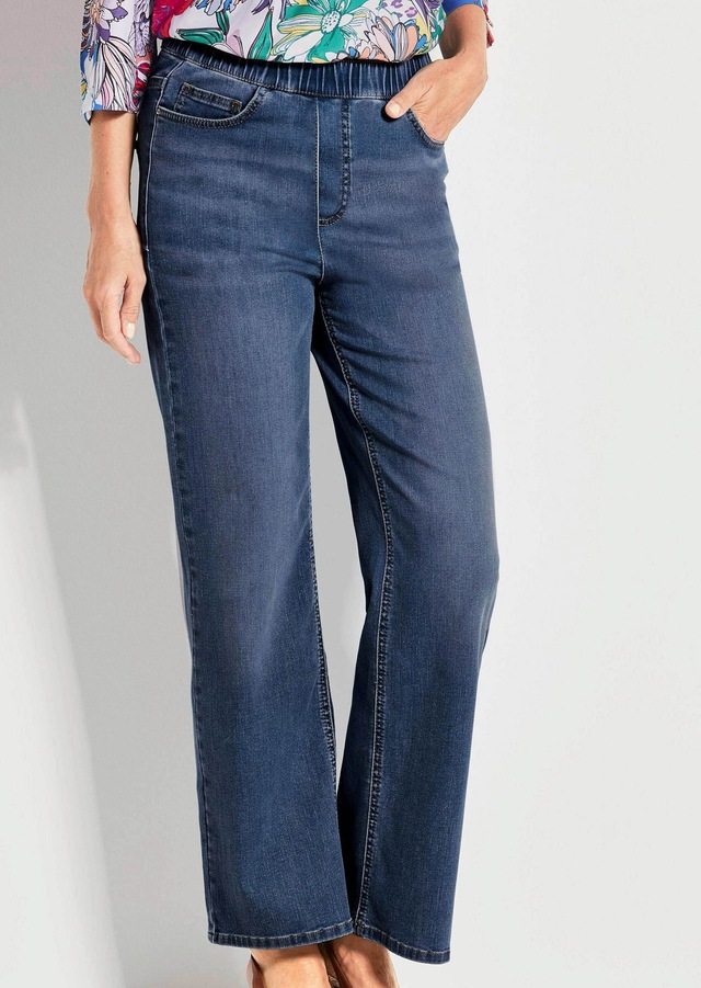 GOLDNER Stretch-Jeans »Kurzgröße Bequeme Jeanshose VERA« runde Eingriffstaschen