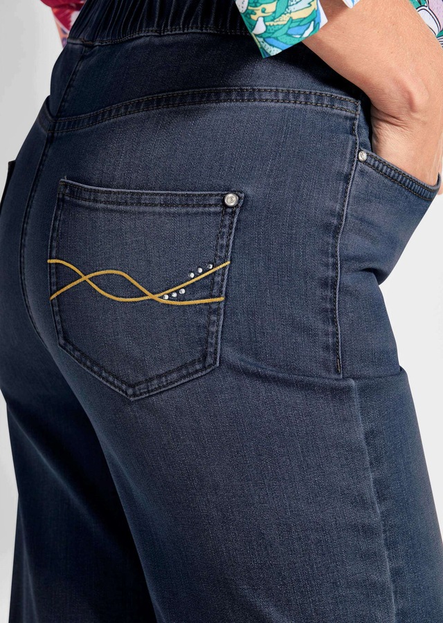 GOLDNER Stretch-Jeans »Kurzgröße Bequeme Jeanshose VERA« runde Eingriffstaschen