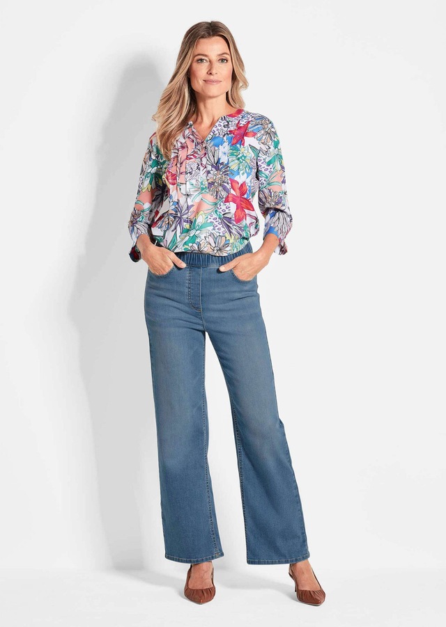 GOLDNER Stretch-Jeans »Kurzgröße Bequeme Jeanshose VERA« runde Eingriffstaschen