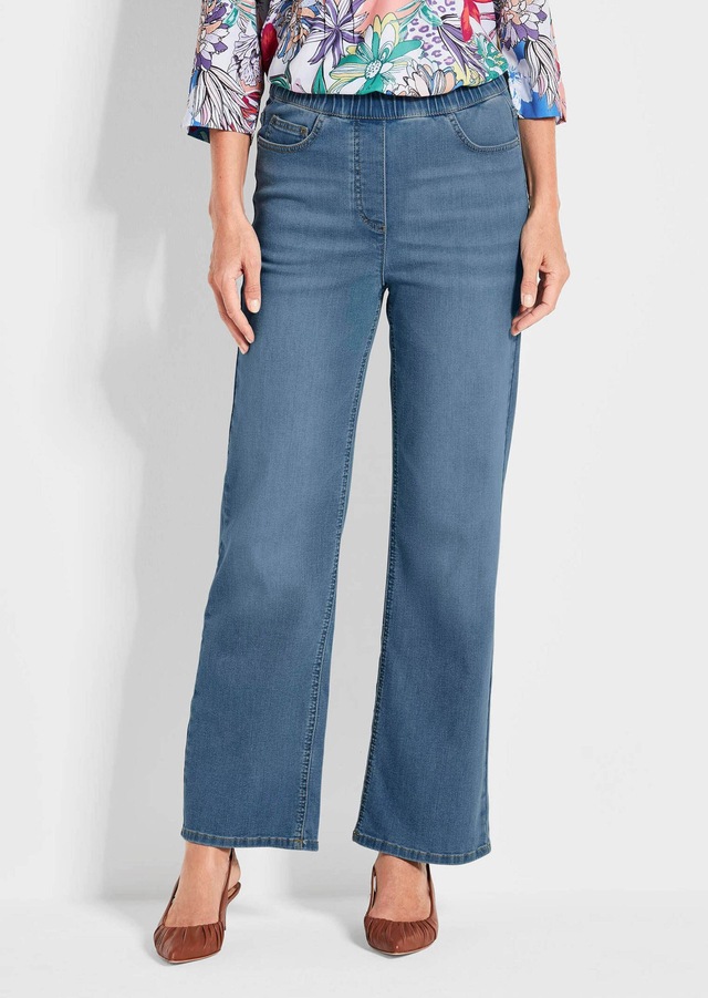 GOLDNER Stretch-Jeans »Kurzgröße Bequeme Jeanshose VERA« runde Eingriffstaschen
