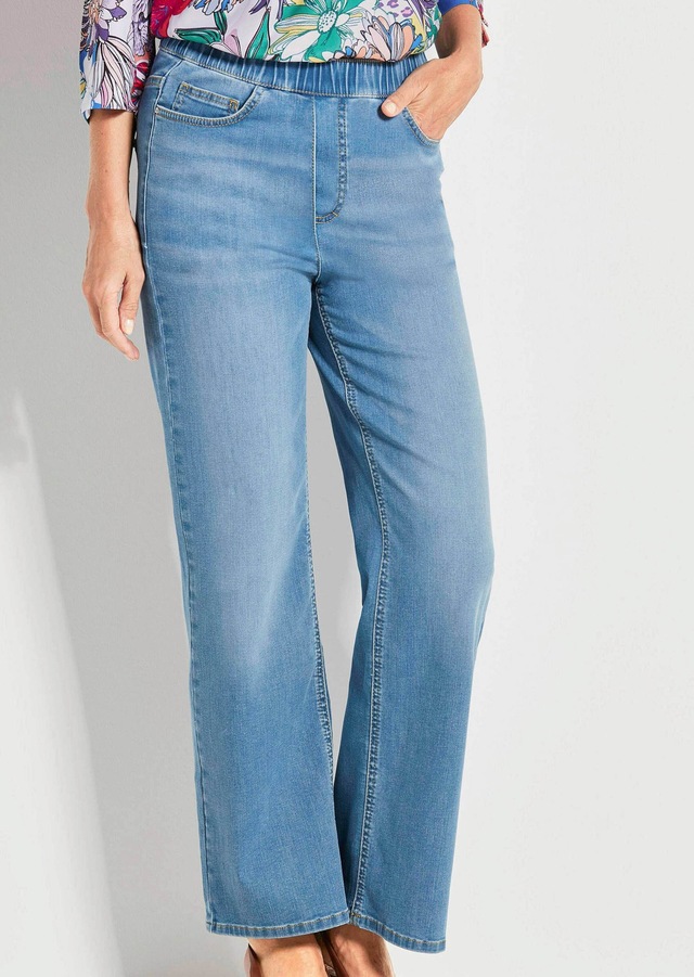 GOLDNER Stretch-Jeans »Kurzgröße Bequeme Jeanshose VERA« runde Eingriffstaschen