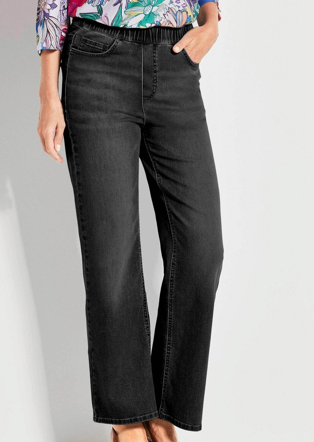 GOLDNER Stretch-Jeans »Kurzgröße Bequeme Jeanshose VERA« runde Eingriffstaschen