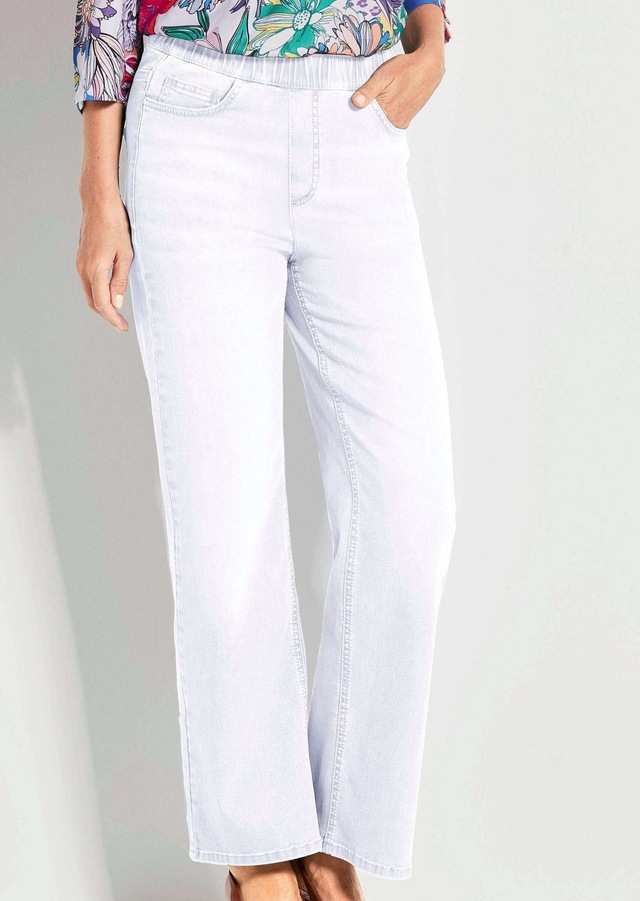 GOLDNER Stretch-Jeans »Kurzgröße Bequeme Jeanshose VERA« runde Eingriffstaschen